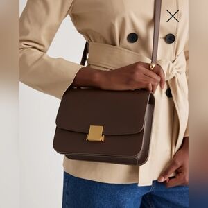 NWT! Quince Italian Leather Box Shoulder Bag/Purse!